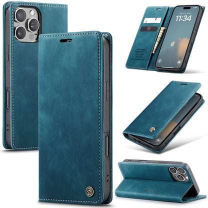 For iPhone 16 Pro Max CaseMe 013 Multifunctional Horizontal Flip Leather Phone Case(Blue) - iPhone 16 Pro Max Cases by CaseMe | Online Shopping South Africa | PMC Jewellery | Buy Now Pay Later Mobicred