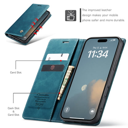 For iPhone 16 Plus CaseMe 013 Multifunctional Horizontal Flip Leather Phone Case(Blue) - iPhone 16 Plus Cases by CaseMe | Online Shopping South Africa | PMC Jewellery | Buy Now Pay Later Mobicred