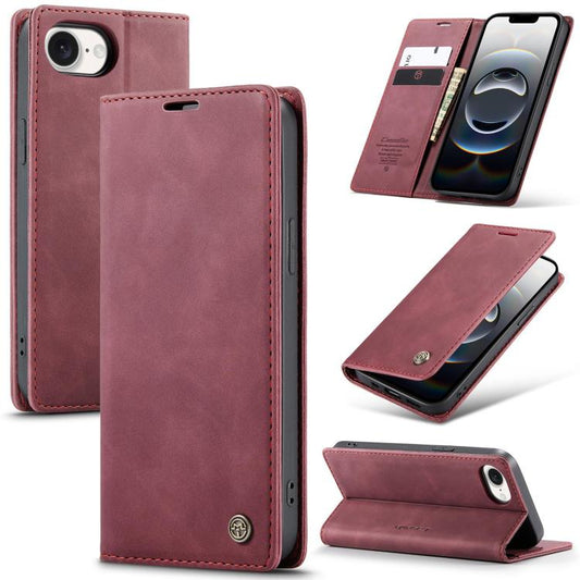 For iPhone 16e CaseMe 013 Multifunctional Horizontal Flip Leather Phone Case(Red) - iPhone 16e Cases by CaseMe | Online Shopping South Africa | PMC Jewellery | Buy Now Pay Later Mobicred