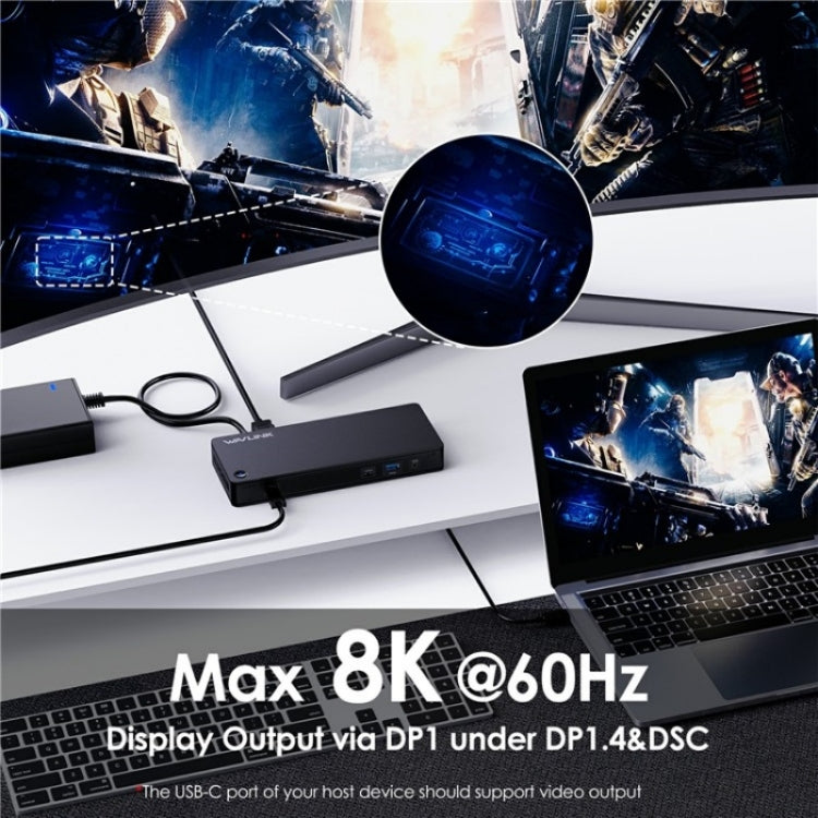 WAVLINK UTD22 Support 96W Laptop Charging USB4 Docking Station Dual Monitor USB-C Hub(AU Plug) - free shipping - PMc TechLife - Order now!