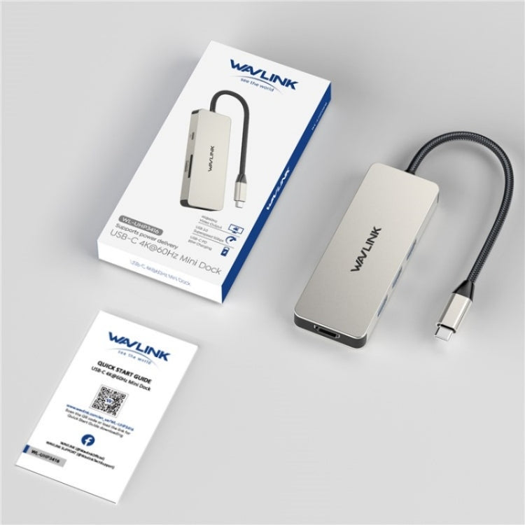 WAVLINK UHP3416 7-in-1 PD100W Charging SD / TF Card Reader 4K HD Type-C Docking Station(Black) - USB HUB by WAVLINK | Online Shopping South Africa | PMC Jewellery | Buy Now Pay Later Mobicred