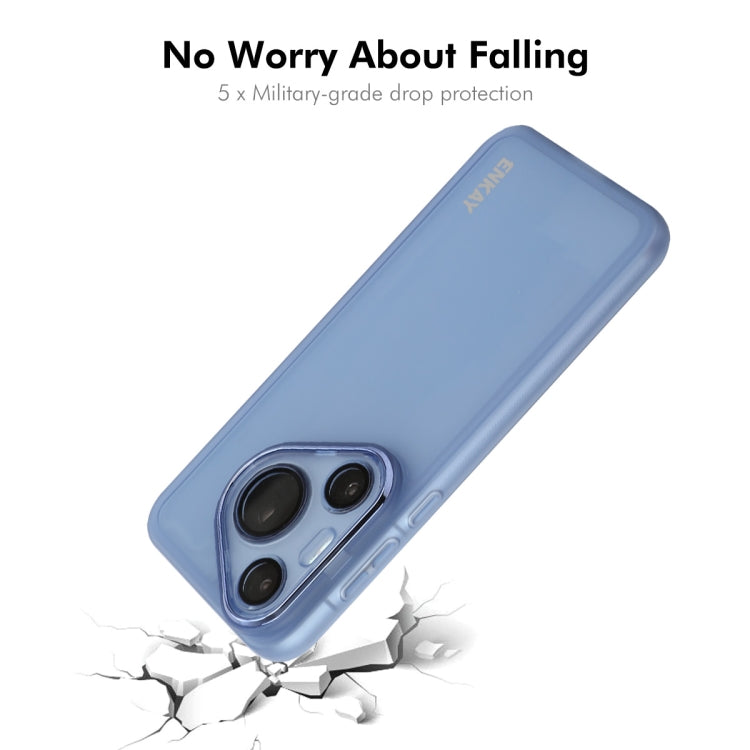 For Huawei Pura 70 ENKAY Hat-Prince Translucent Matte TPU Phone Case with Lens Film(Purple) - Huawei Cases by ENKAY | Online Shopping South Africa | PMC Jewellery | Buy Now Pay Later Mobicred