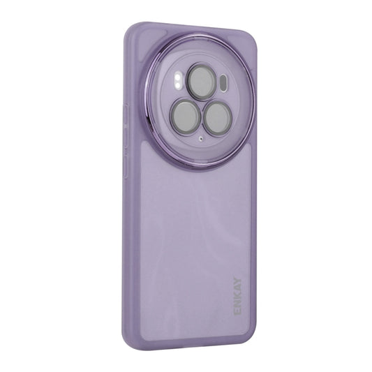 For Honor Magic6 ENKAY Hat-Prince Translucent Matte TPU Phone Case with Lens Film(Purple) - Honor Cases by ENKAY | Online Shopping South Africa | PMC Jewellery | Buy Now Pay Later Mobicred