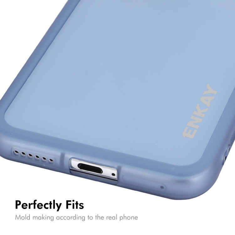 For Huawei Pura 70 ENKAY Hat-Prince Translucent Matte TPU Phone Case with Lens Film + 9H Big Arc Edge Film(Purple) - Huawei Cases by ENKAY | Online Shopping South Africa | PMC Jewellery | Buy Now Pay Later Mobicred