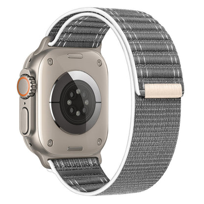 For Apple Watch Ultra 49mm Sea Wave Nylon Hook and Loop Fastener Watch Band(Gray) - Watch Bands by PMC Jewellery | Online Shopping South Africa | PMC Jewellery | Buy Now Pay Later Mobicred