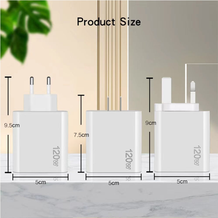 120W 3 PD Type-C Dual USB Multi Port Quick Charger for Mobile Phones, US Plug(Black) - free shipping - PMC Jewellery - Order now!