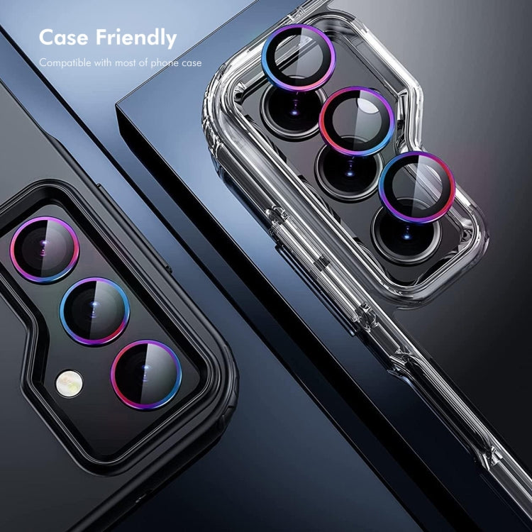 For OPPO Reno12 Global ENKAY Hat-Prince 9H Rear Camera Lens Aluminium Alloy Tempered Glass Film(Black) - Reno12 Tempered Glass by ENKAY | Online Shopping South Africa | PMC Jewellery | Buy Now Pay Later Mobicred