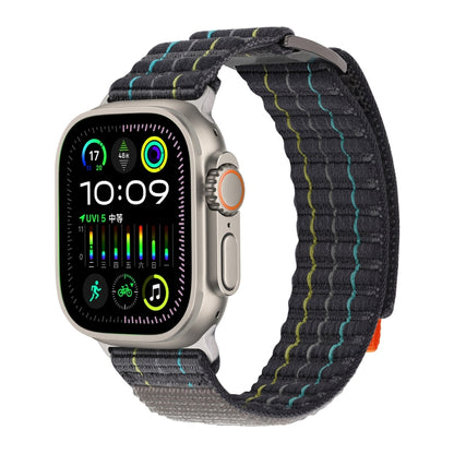 For Apple Watch Ultra 2 49mm Two Sections Nylon Hook and Loop Fastener Watch Band(Charcoal Gray) - Watch Bands by PMC Jewellery | Online Shopping South Africa | PMC Jewellery | Buy Now Pay Later Mobicred