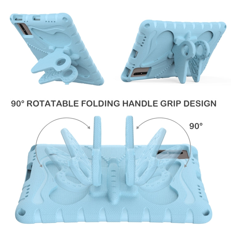 For Honor Tablet V7 11 2021 Butterfly Bracket EVA Shockproof Tablet Case(Light Blue) - Honor by PMC TechLife | Online Shopping South Africa | PMC TechLife | Buy Now Pay Later Mobicred