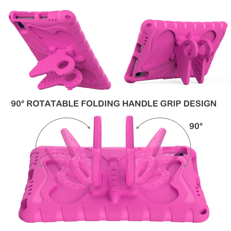 For Huawei MatePad 10.4 Butterfly Bracket EVA Shockproof Tablet Case(Rose Red) - Huawei by PMC TechLife | Online Shopping South Africa | PMC TechLife | Buy Now Pay Later Mobicred