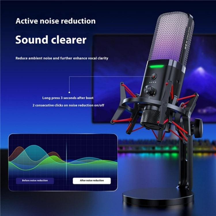 Yanmai X3W Wireless / Wired Dual Mode RGB Gaming Noise Reduction Microphone - Microphone by Yanmai | Online Shopping South Africa | PMC Jewellery | Buy Now Pay Later Mobicred