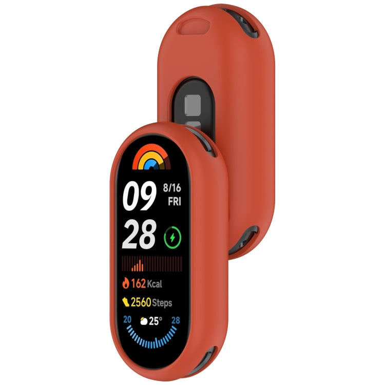 For Xiaomi Smart Band 9 NFC Glossy Surface Silicone Watch Protective Case(Original Red) - Watch Cases by PMC TechLife | Online Shopping South Africa | PMC TechLife | Buy Now Pay Later Mobicred