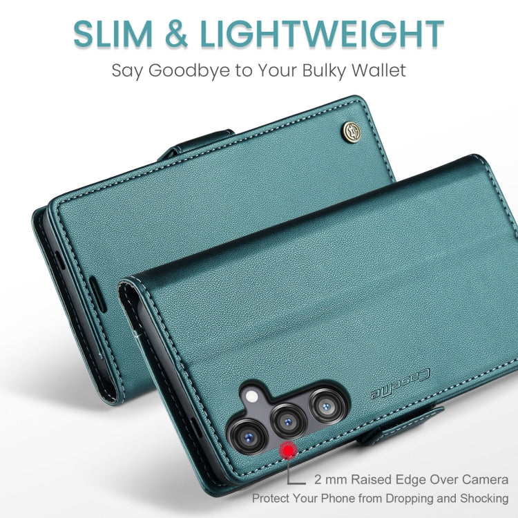 For Samsung Galaxy S24 FE 5G CaseMe 023 Butterfly Buckle Litchi Texture RFID Anti-theft Leather Phone Case(Green) - Galaxy S24 FE 5G Cases by CaseMe | Online Shopping South Africa | PMC Jewellery | Buy Now Pay Later Mobicred