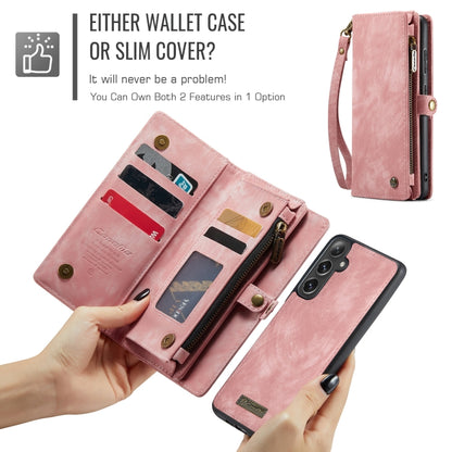 For Samsung Galaxy S24 FE 5G CaseMe 008 Detachable Multifunctional Leather Phone Case(Pink) - Galaxy S24 FE 5G Cases by CaseMe | Online Shopping South Africa | PMC Jewellery | Buy Now Pay Later Mobicred