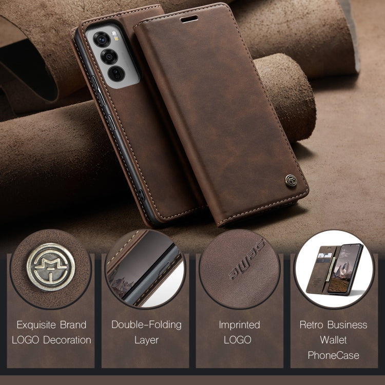 For OPPO Reno12 5G Global CaseMe 013 Multifunctional Horizontal Flip Leather Phone Case(Coffee) - Reno12 Cases by CaseMe | Online Shopping South Africa | PMC Jewellery | Buy Now Pay Later Mobicred