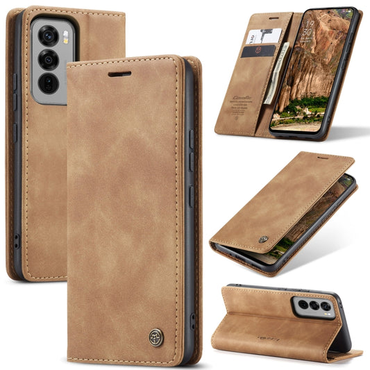 For OPPO Reno12 5G Global CaseMe 013 Multifunctional Horizontal Flip Leather Phone Case(Brown) - Reno12 Cases by CaseMe | Online Shopping South Africa | PMC Jewellery | Buy Now Pay Later Mobicred