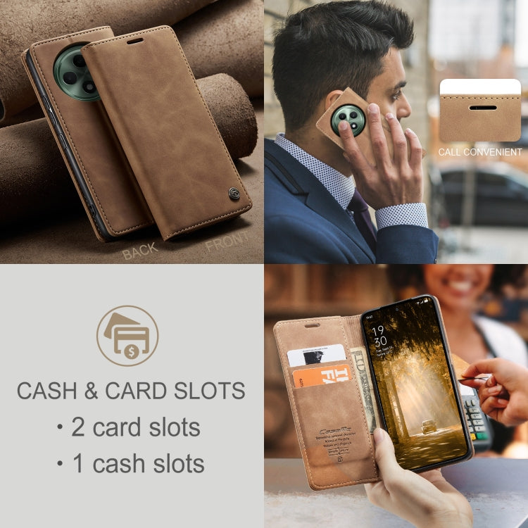 For OPPO Reno12 F /12 FS 5G CaseMe 013 Multifunctional Horizontal Flip Leather Phone Case(Brown) - Reno12 F Cases by CaseMe | Online Shopping South Africa | PMC Jewellery | Buy Now Pay Later Mobicred