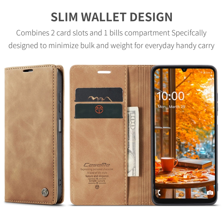 For Samsung Galaxy A06 CaseMe 013 Multifunctional Horizontal Flip Leather Phone Case(Brown) - Galaxy Phone Cases by CaseMe | Online Shopping South Africa | PMC Jewellery | Buy Now Pay Later Mobicred