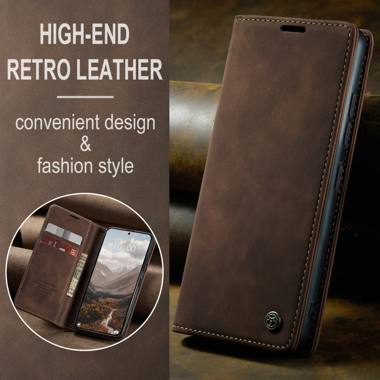 For Xiaomi 14T CaseMe 013 Multifunctional Horizontal Flip Leather Phone Case(Coffee) - 14T Cases by CaseMe | Online Shopping South Africa | PMC Jewellery | Buy Now Pay Later Mobicred