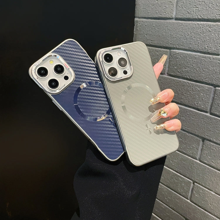 For iPhone 16 Pro AG Carbon Fiber Frameless MagSafe Phone Case(Grey) - iPhone 16 Pro Cases by PMc TechLife | Online Shopping South Africa | PMc TechLife | Buy Now Pay Later Mobicred
