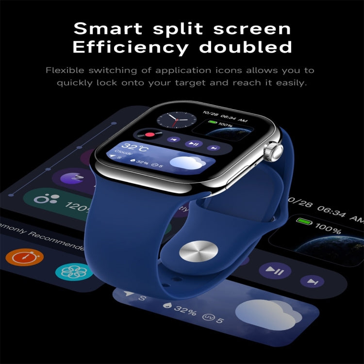 KL08 2.04 inch Color Screen Smart Watch Silicone Strap, Support Bluetooth Call(Black) - free shipping - PMC TechLife - Order now!