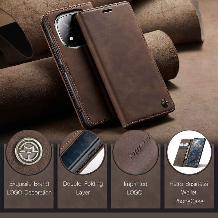 For Redmi Note 14 Pro 5G CaseMe 013 Multifunctional Horizontal Flip Leather Phone Case(Coffee) - Note 14 Pro Cases by CaseMe | Online Shopping South Africa | PMC Jewellery | Buy Now Pay Later Mobicred