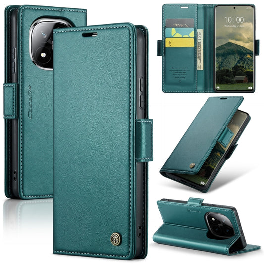 For Redmi Note 14 Pro 5G CaseMe 023 Butterfly Buckle Litchi Texture RFID Anti-theft Leather Phone Case(Green) - Note 14 Pro Cases by CaseMe | Online Shopping South Africa | PMC Jewellery | Buy Now Pay Later Mobicred