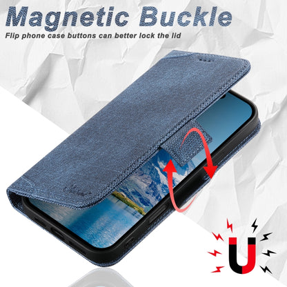 For iPhone 16 Plus Suteni J07 Multi-functional Horizontal MagSafe Denim Leather Phone Case(Blue) - iPhone 16 Plus Cases by Suteni | Online Shopping South Africa | PMC Jewellery | Buy Now Pay Later Mobicred