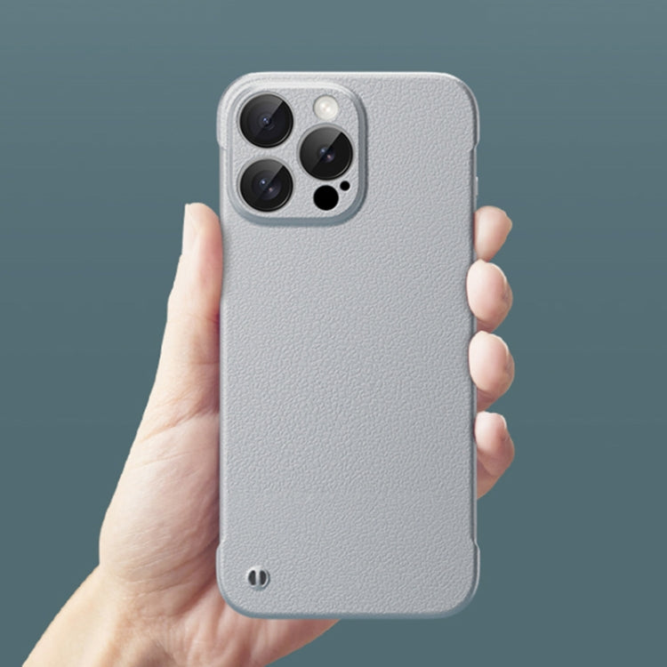 For iPhone 14 Plus Frameless Litchi Texture PC Phone Case(Graphite Black) - iPhone 14 Plus Cases by PMc TechLife | Online Shopping South Africa | PMc TechLife | Buy Now Pay Later Mobicred