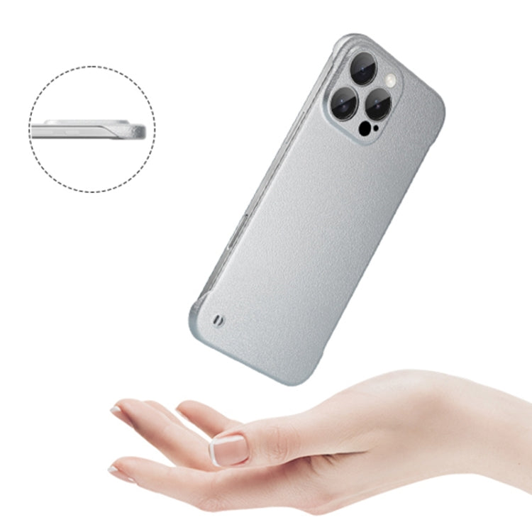 For iPhone 14 Plus Frameless Litchi Texture PC Phone Case(Graphite Black) - iPhone 14 Plus Cases by PMc TechLife | Online Shopping South Africa | PMc TechLife | Buy Now Pay Later Mobicred