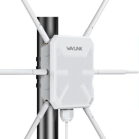 WAVLINK WN588HX3 AX3000 Outdoor WiFi Extender with 6 Antennas Dual Band WiFi Repeater, Plug:UK Plug - Wireless Routers by WAVLINK | Online Shopping South Africa | PMC Jewellery | Buy Now Pay Later Mobicred