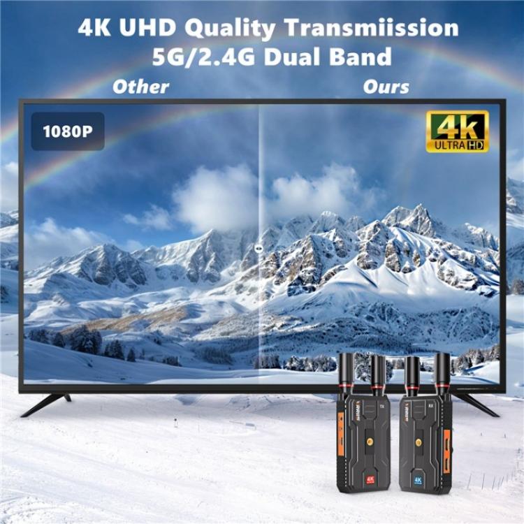 VRRIIS 097PRO Outdoor Live Streaming Audio Video Wireless Transmitter Receiver 4K HD Extender, Plug:EU Plug - Adapter by PMc TechLife | Online Shopping South Africa | PMc TechLife | Buy Now Pay Later Mobicred