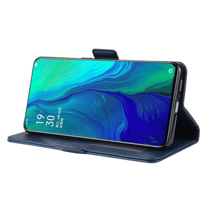 Dual-side Magnetic Buckle Horizontal Flip Leather Case for OPPO Reno 10x Zoom, with Holder & Card Slots & Wallet & Photo Frame(Dark Blue) - OPPO Cases by PMC Jewellery | Online Shopping South Africa | PMC Jewellery | Buy Now Pay Later Mobicred