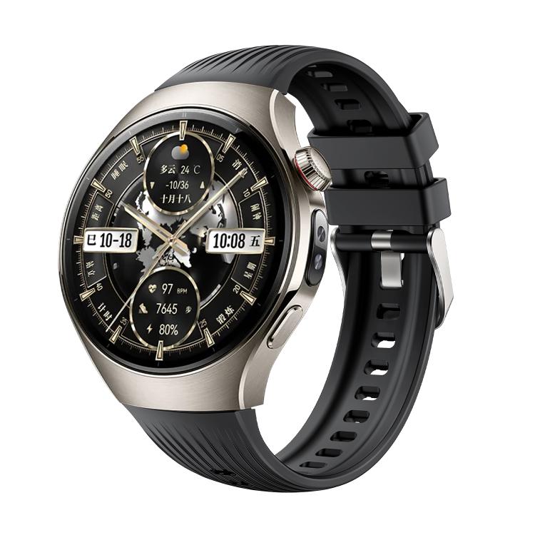 For Huawei Watch 5 46mm Vertical Silicone Watch Band(Black) - free shipping - PMC TechLife - Order now!