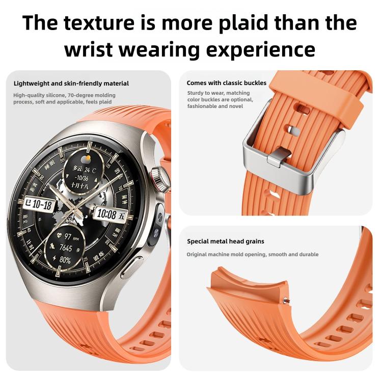 For Huawei Watch 5 42mm Vertical Silicone Watch Band(White) - free shipping - PMC TechLife - Order now!
