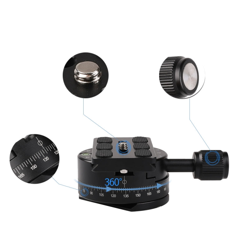 X-64 Professional Camera Tripod Monopod Panoramic Panorama Head with Quick Release Plate - Tripod Heads by PMC TechLife | Online Shopping South Africa | PMC TechLife | Buy Now Pay Later Mobicred