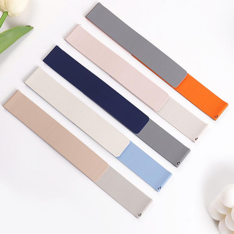 20mm Lychee Texture Soft Magnetic Silicone Watch Band(Milk Tea White) - free shipping - PMC TechLife - Order now!