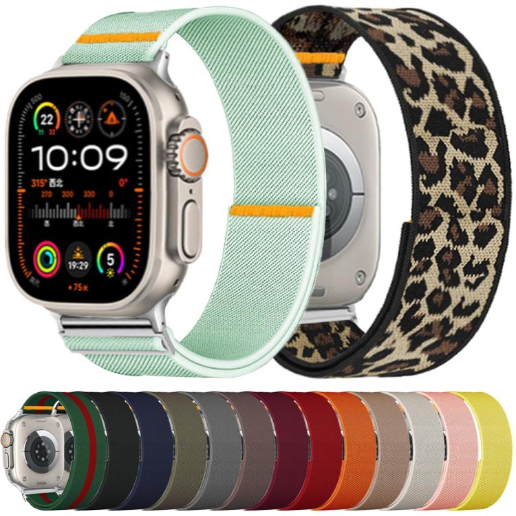 For Apple Watch 42mm / 41mm / 40mm / 38mm Adjustable Single Loop Elastic Nylon Watch Band(Yellow) - free shipping - PMC TechLife - Order now!