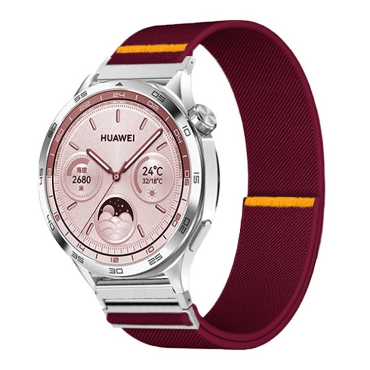 18mm Adjustable Single Loop Elastic Nylon Watch Band(Wine Red) - free shipping - PMC TechLife - Order now!