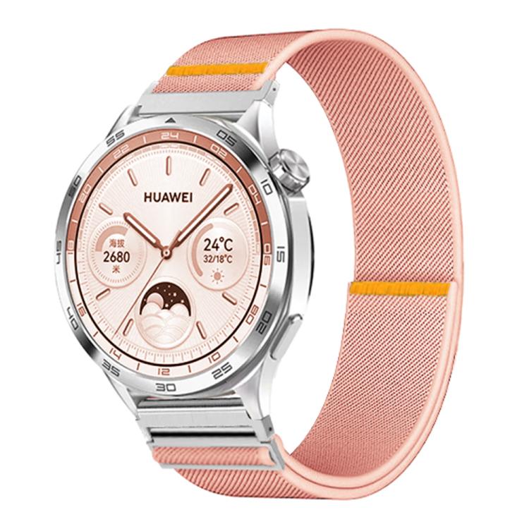 22mm Adjustable Single Loop Elastic Nylon Watch Band(Pink) - free shipping - PMC TechLife - Order now!