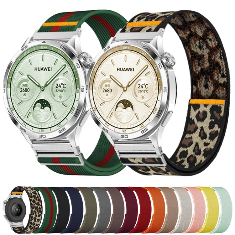 22mm Adjustable Single Loop Elastic Nylon Watch Band(Green Red) - free shipping - PMC TechLife - Order now!