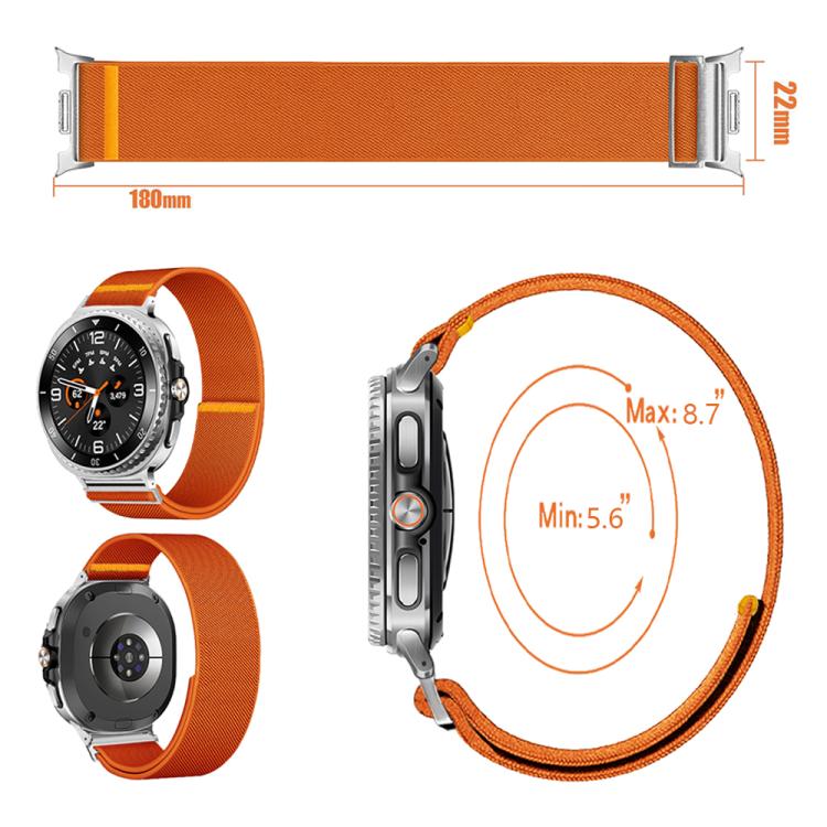 For Samsung Galaxy Watch8 / Watch8 Classic Adjustable Single Loop Elastic Nylon Watch Band(Orange) - free shipping - PMC TechLife - Order now!