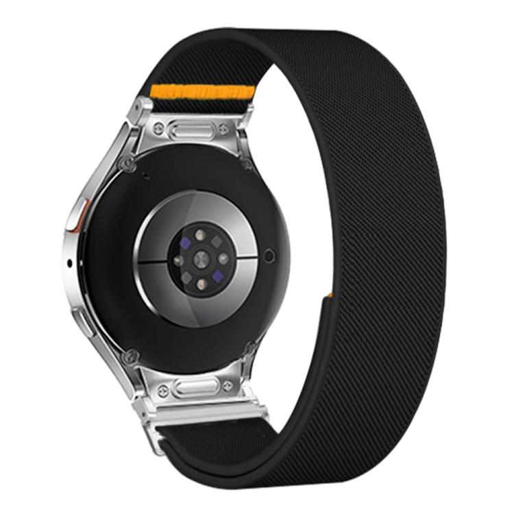 For Samsung Galaxy Watch FE / 7 / 6 / 5 / 4 Adjustable Single Loop Elastic Nylon Watch Band(Black) - free shipping - PMC TechLife - Order now!