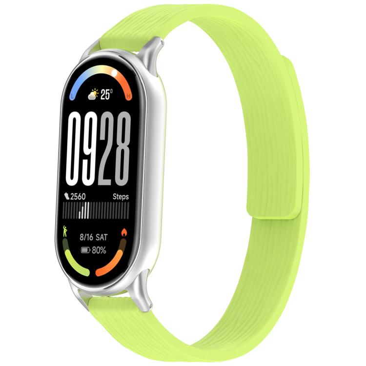 12mm Striped Soft Magnetic Silicone Watch Band(Green) - free shipping - PMC TechLife - Order now!