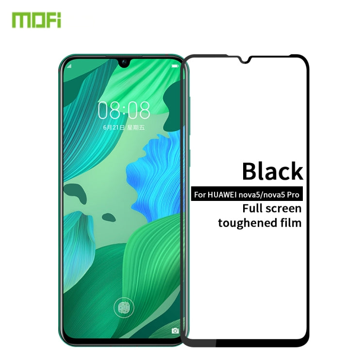 MOFI 9H 2.5D Full Screen Tempered Glass Film for Huawei Nova 5 / Nova 5 Pro(Black) - Huawei Tempered Glass by MOFI | Online Shopping South Africa | PMC Jewellery