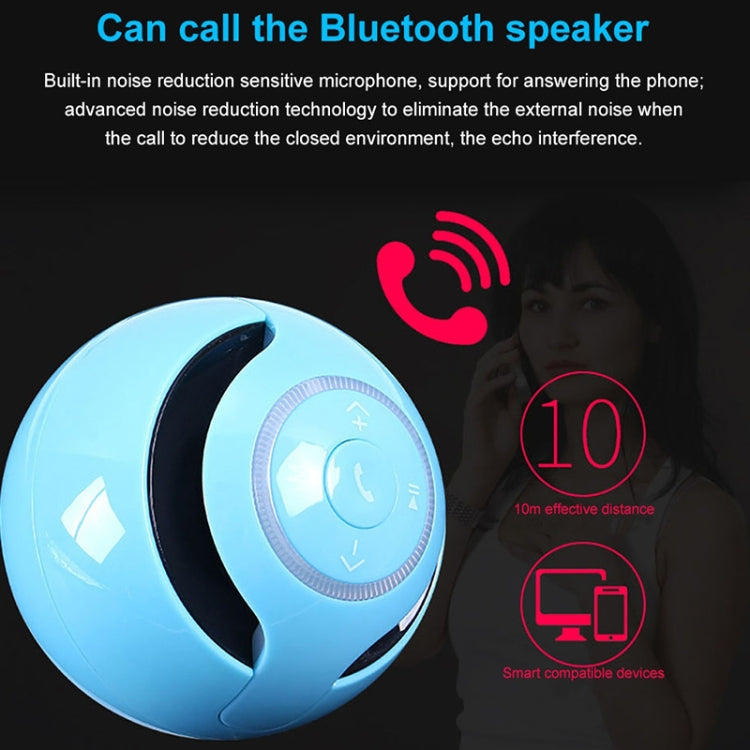 A18 Ball Bluetooth Speaker with LED Light Portable Wireless Mini Speaker Mobile Music MP3 Subwoofer Support TF (Black) - Desktop Speaker by T&G | Online Shopping South Africa | PMC Jewellery | Buy Now Pay Later Mobicred