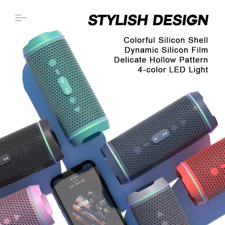 Oneder V10 Bluetooth 5.0 Color Dual LED lights, TWS Connection Function, 10W Stereo CD Quality，Support TF Card & USB Drive & AUX & FM(Red) - Desktop Speaker by OneDer | Online Shopping South Africa | PMC Jewellery | Buy Now Pay Later Mobicred