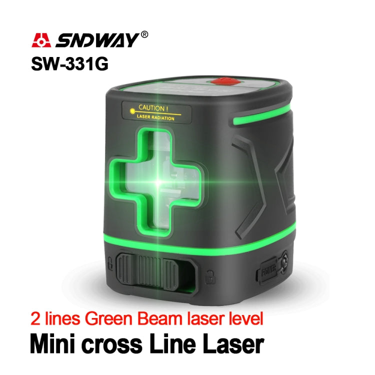 SNDWAY SW-331G Laser Level 2 Lines 360 Degree Rechargeable Battery Green Beam Self Leveling Level Laser 3D Rotary Vertical Horizontal - Laser Rangefinder by SNDWAY | Online Shopping South Africa | PMC Jewellery | Buy Now Pay Later Mobicred