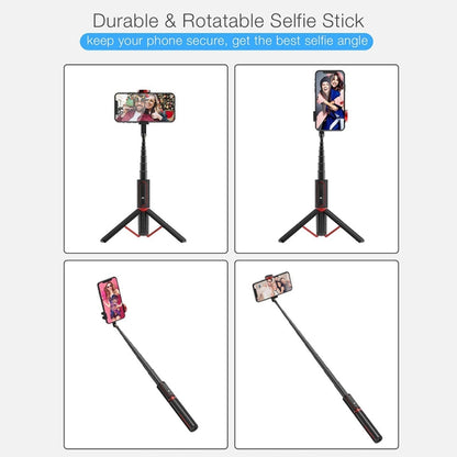 M18 Portable Selfie Stick Remote Control Mobile Phone Holder(Red) - Selfie Sticks by PMC Jewellery | Online Shopping South Africa | PMC Jewellery | Buy Now Pay Later Mobicred