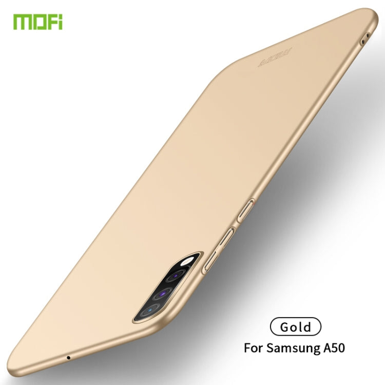 For Galaxy A50 MOFI Frosted PC Ultra-thin Hard Case(Gold) - Galaxy Phone Cases by MOFI | Online Shopping South Africa | PMC TechLife